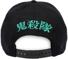 Demon Slayer Tanjiro Fox Mask Pre-Curved Bill Adults Snapback Cap - Image 2