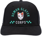 Demon Slayer Tanjiro Fox Mask Pre-Curved Bill Adults Snapback Cap - Image 3