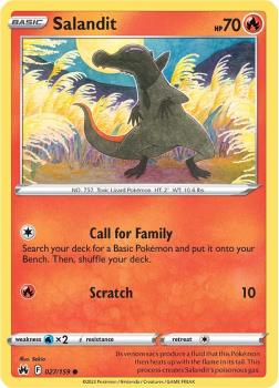 Salandit single card from Pokemon TCG