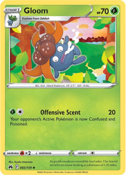 Gloom single card from Pokemon TCG