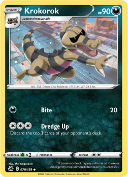 Krokorok single card from Pokemon TCG