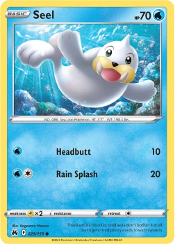 Seel single card from Pokemon TCG