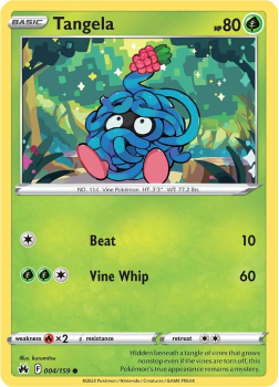 Tangela single card from Pokemon TCG