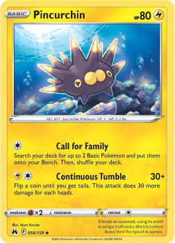 Pincurchin single card from Pokemon TCG