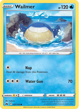 Wailmer single card from Pokemon TCG