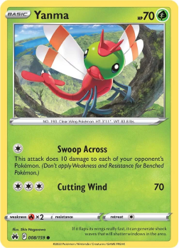 Yanma single card from Pokemon TCG
