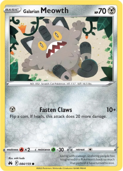 Galarian Meowth single card from Pokemon TCG