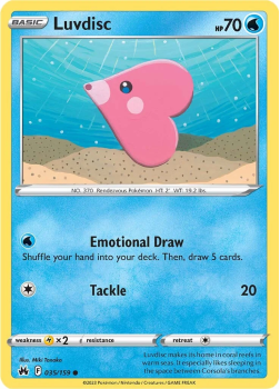Luvdisc single card from Pokemon TCG