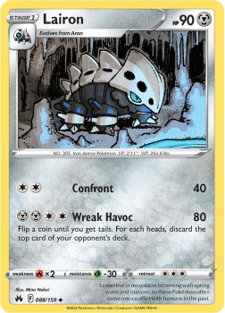 Lairon single card from Pokemon TCG