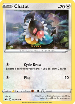 Chatot single card from Pokemon TCG