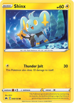 Shinx single card from Pokemon TCG