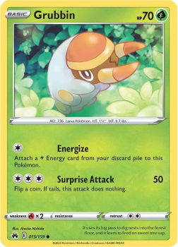 Grubbin single card from Pokemon TCG