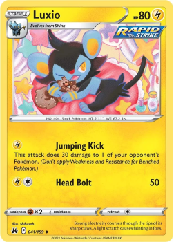 Luxio single card from Pokemon TCG