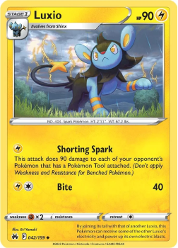 Luxio single card from Pokemon TCG