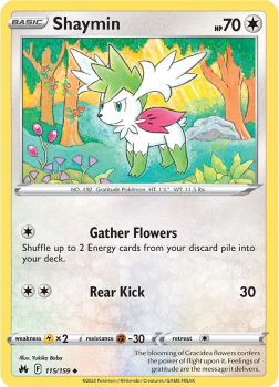 Shaymin single card from Pokemon TCG