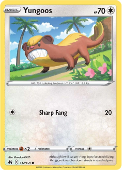 Yungoos single card from Pokemon TCG