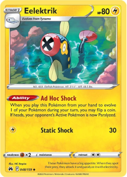 Eelektrik single card from Pokemon TCG