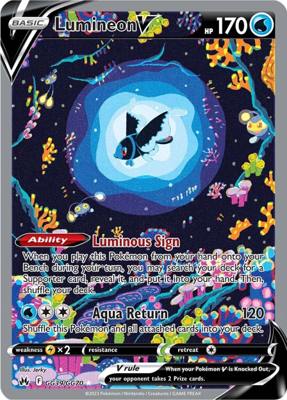 Pokémon TCG Card Lumineon V GG39/GG70 Crown Zenith: Galarian Gallery