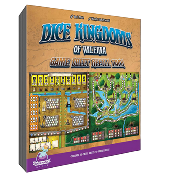Dice Kingdoms of Valeria Game Sheet Refill Pack