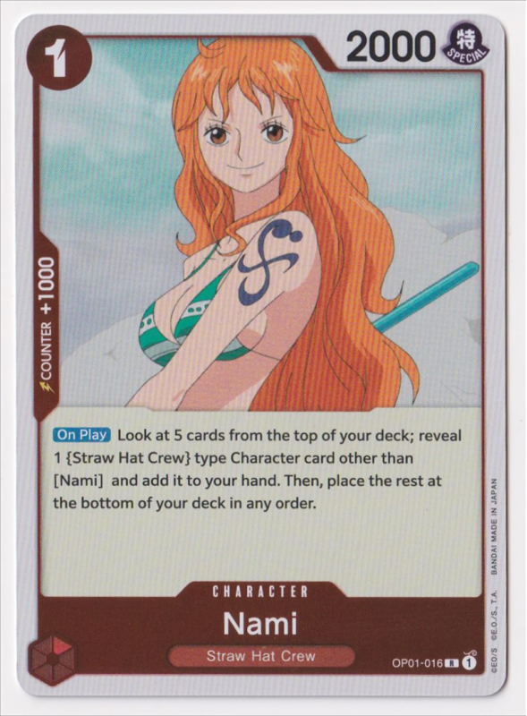 Nami : OP01-016 ROMANCE DAWN - One Piece Single Card Nami : OP01-016 ROMANCE DAWN - One Piece Single Card