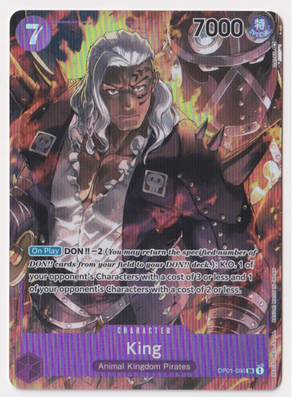 Collectible Individual Card Games In Japanese Promo ONE PIECE Card Game -  King SR Card OP01-096 (ROMANCE DAWN Set) Japanese Version, Near Mint One  Piece CCG Trading Card Games