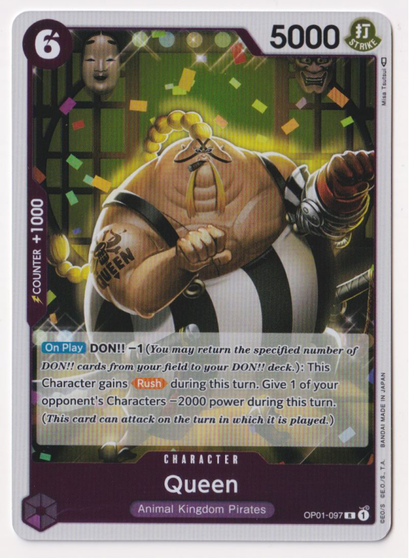 Queen : OP01-097 ROMANCE DAWN - One Piece Single Card Queen : OP01-097 ROMANCE DAWN - One Piece Single Card