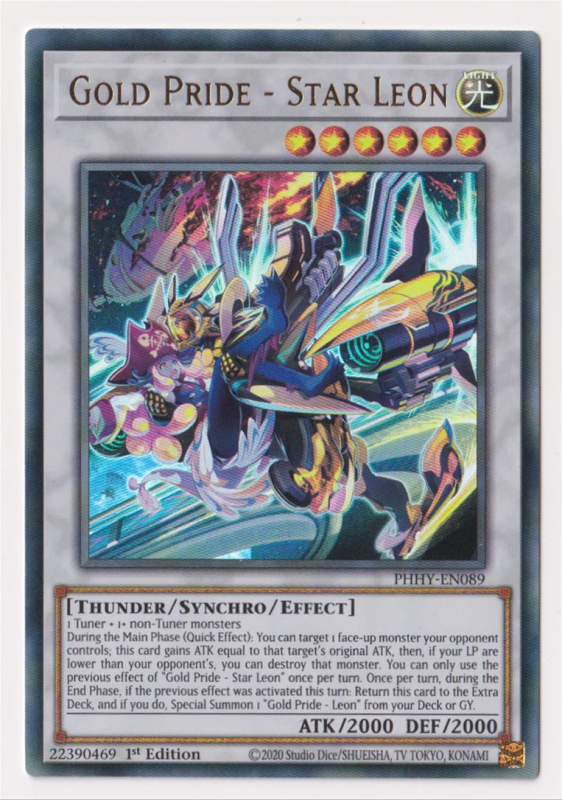 Gold Pride - Star Leon (Ultra Rare) : PHHY-EN089 - Yu-Gi-Oh! Single Card Gold Pride - Star Leon (Ultra Rare) : PHHY-EN089 - Yu-Gi-Oh! Single Card