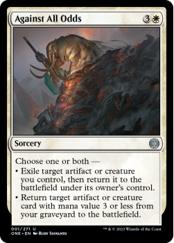 Against All Odds (FOIL) : 001/271 Phyrexia: All Will Be One - Magic the Gathering Single Card