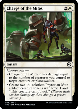Charge of the Mites (FOIL) : 006/271 Phyrexia: All Will Be One - Magic the Gathering Single Card