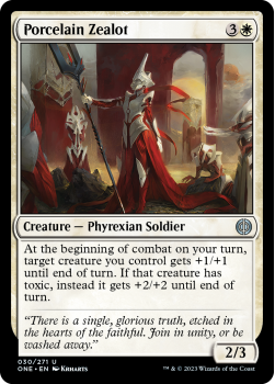 Porcelain Zealot (FOIL) : 030/271 Phyrexia: All Will Be One - Magic the Gathering Single Card