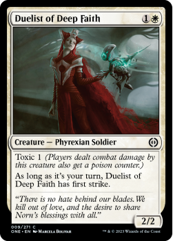Duelist of Deep Faith (FOIL) : 009/271 Phyrexia: All Will Be One - Magic the Gathering Single Card