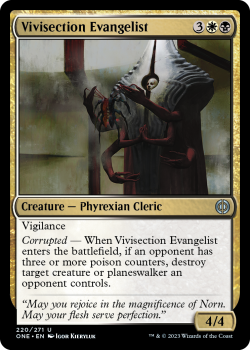 Vivisection Evangelist (FOIL) : 220/271 Phyrexia: All Will Be One - Magic the Gathering Single Card