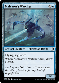 Malcator's Watcher (FOIL) : 058/271 Phyrexia: All Will Be One - Magic the Gathering Single Card