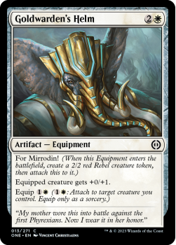 Goldwarden's Helm (FOIL) : 013/271 Phyrexia: All Will Be One - Magic the Gathering Single Card