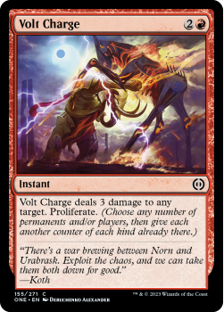 Volt Charge (FOIL) : 155/271 Phyrexia: All Will Be One - Magic the Gathering Single Card
