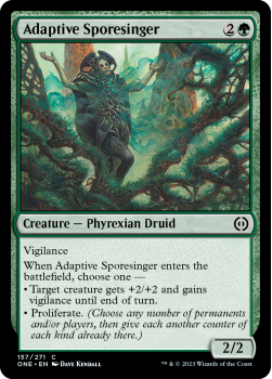 Adaptive Sporesinger (FOIL) : 157/271 Phyrexia: All Will Be One - Magic the Gathering Single Card