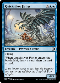 Quicksilver Fisher (FOIL) : 066/271 Phyrexia: All Will Be One - Magic the Gathering Single Card