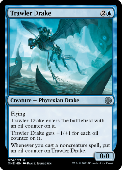 Trawler Drake (FOIL) : 074/271 Phyrexia: All Will Be One - Magic the Gathering Single Card