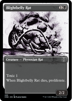 Blightbelly Rat (SHOWCASE) : 289 Phyrexia: All Will Be One - Magic the Gathering Single Card