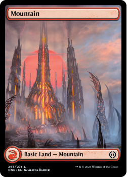 Mountain (PANORAMA) (FOIL) : 265/271 Phyrexia: All Will Be One - Magic the Gathering Single Card