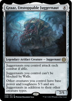 Graaz, Unstoppable Juggernaut : 229/271 Phyrexia: All Will Be One - Magic the Gathering Single Card