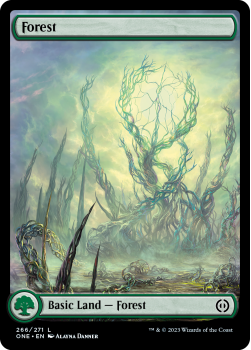 Forest (PANORAMA) (FOIL) : 266/271 Phyrexia: All Will Be One - Magic the Gathering Single Card