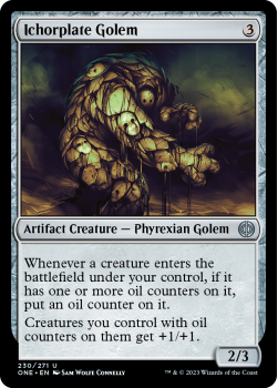 Ichorplate Golem (FOIL) : 230/271 Phyrexia: All Will Be One - Magic the Gathering Single Card