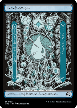 Island (PHYREXIAN) (FOIL) : 268/271 Phyrexia: All Will Be One - Magic the Gathering Single Card