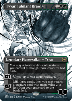 Tyvar, Jubilant Brawler (BORDERLESS) (FOIL): 344 Phyrexia: All Will Be One - Magic the Gathering Single Card