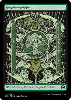 Forest (PHYREXIAN) (FOIL) : 271/271 Phyrexia: All Will Be One - Magic the Gathering Single Card