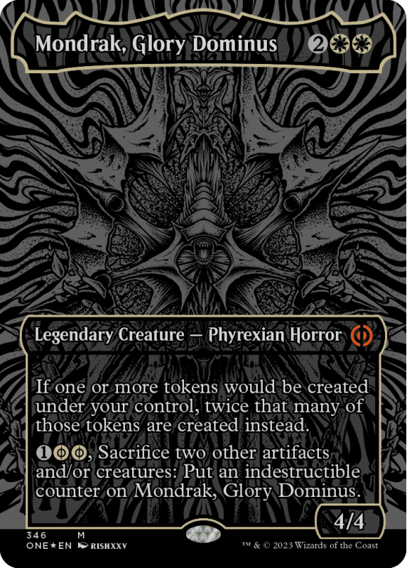 oil slick mtg cards Capricious Hellraiser (Oil Raised Foil) [Phyrexia: All Will Be O If life was paid Mondrak, Glory Dominus (OIL SLICK)