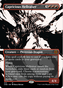 Capricious Hellraiser (SHOWCASE) : 310 Phyrexia: All Will Be One - Magic the Gathering Single Card