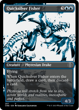 Quicksilver Fisher (SHOWCASE) (FOIL): 287 Phyrexia: All Will Be One - Magic the Gathering Single Card