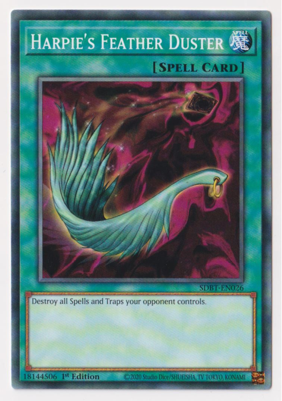 Harpie's Feather Duster SDBTEN026 YuGiOh! Single Card